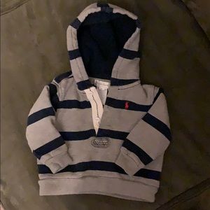 Navy and gray striped Sweatshirt